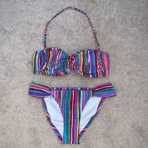Victoria’s Secret colorful striped bikini